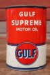 画像1: dp-200403-18 GULF / 1960's GULF SUPREME 1QT Motor Oil Can (1)