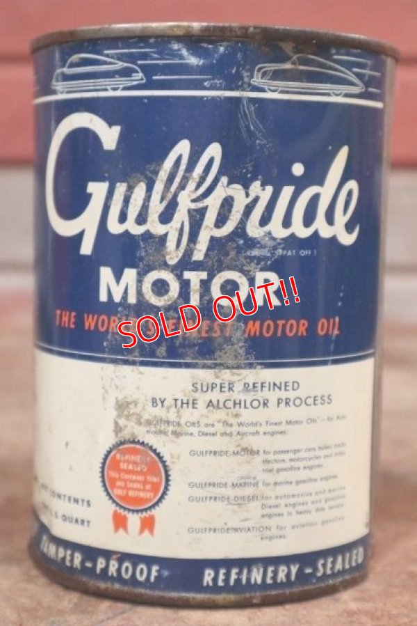 画像3: dp-200403-16 GULF / 1940's-1950's Gulfpride 1QT Motor Oil Can