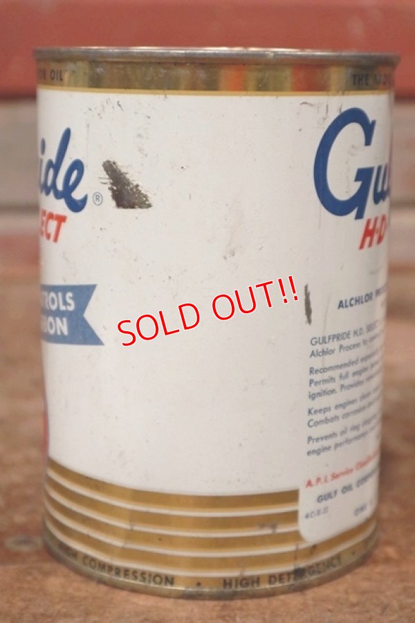 画像5: dp-200403-19 GULF / 1960's Gulfpride 1QT Motor Oil Can