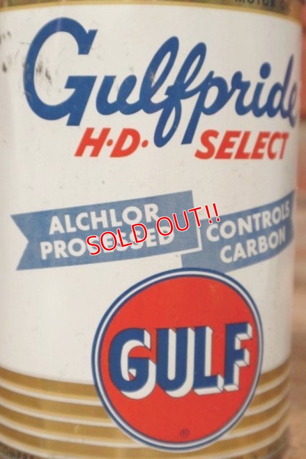 画像2: dp-200403-19 GULF / 1960's Gulfpride 1QT Motor Oil Can