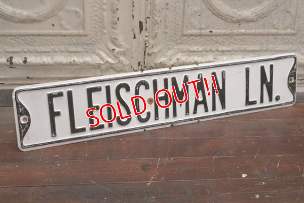 画像1: dp-200403-07 Road Sign "FLEISCHMAN LN."