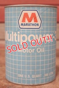 dp-200415-14 MARATHON / Multipower-3 1QT Motor Oil Can 