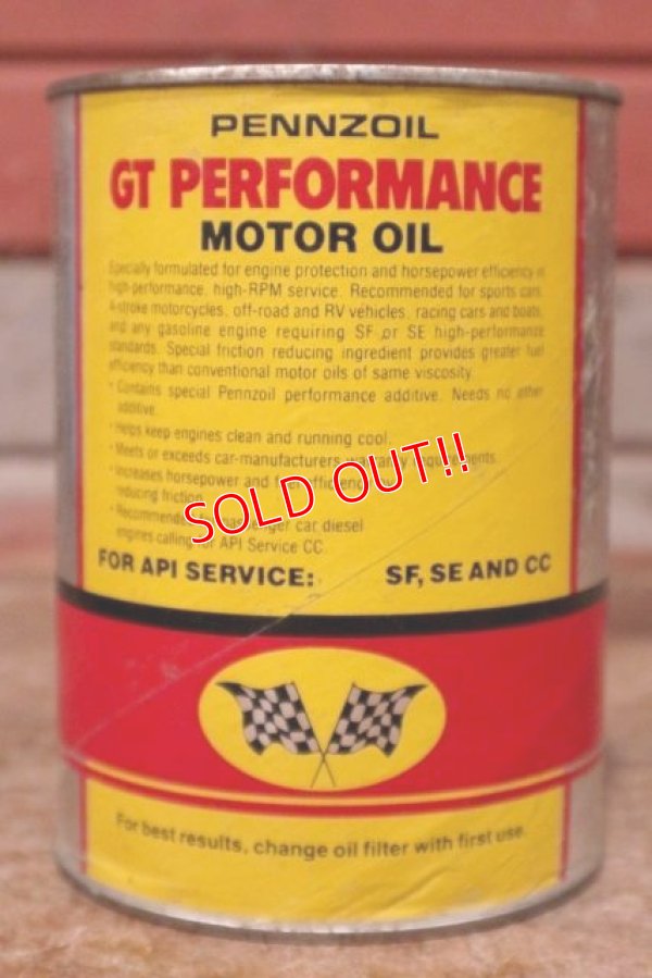 画像2: dp-200415-13 PENNZOIL / GT PERFORMANCE 1QT Motor Oil Can 