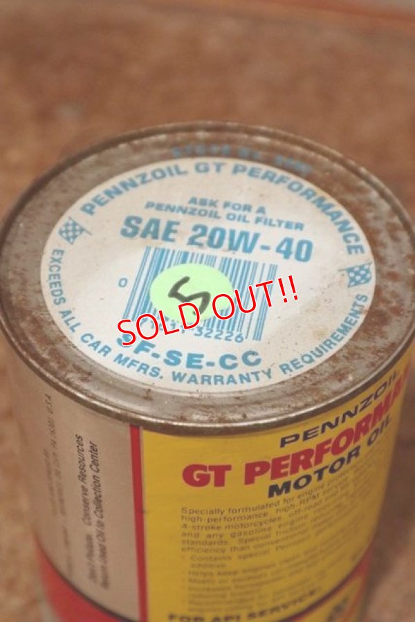 画像5: dp-200415-13 PENNZOIL / GT PERFORMANCE 1QT Motor Oil Can 