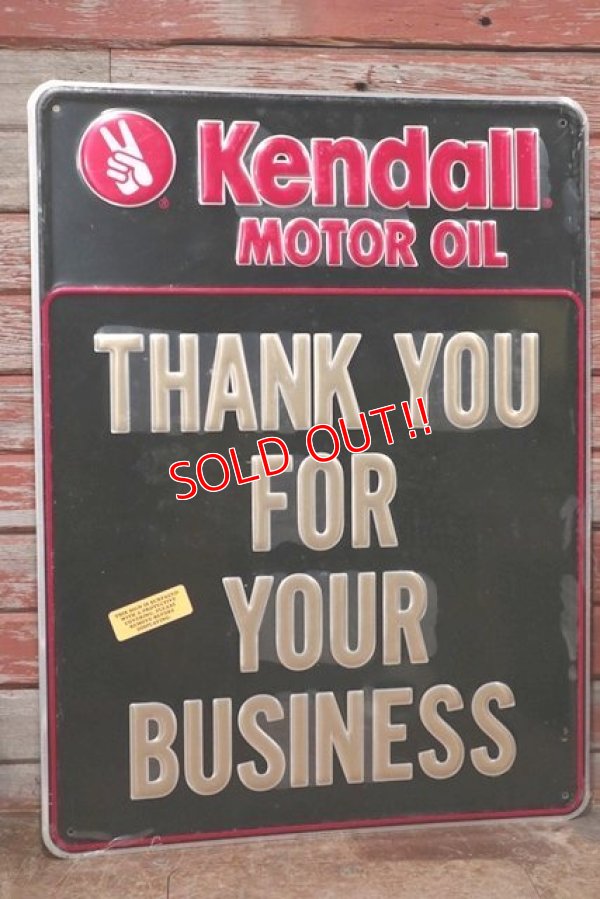 画像1: dp-200415-05 Kendall / 1980's "THANK YOU FOR YOUR BUSINESS" Sign