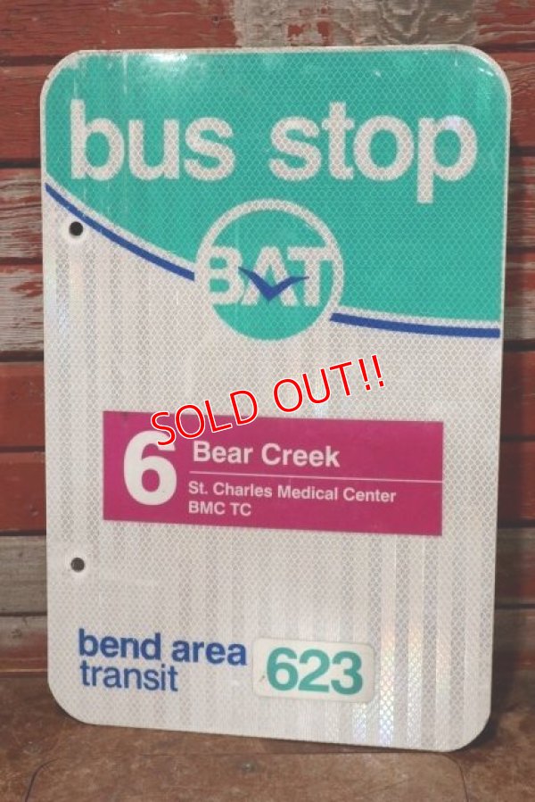 画像5: dp-200415-02 Road Sign "bend area transit bus stop"