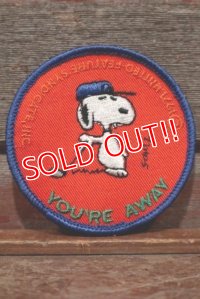 ct-200501-01 Snoopy / 1970's Patch "GOLF YOU'RE AWAY" 