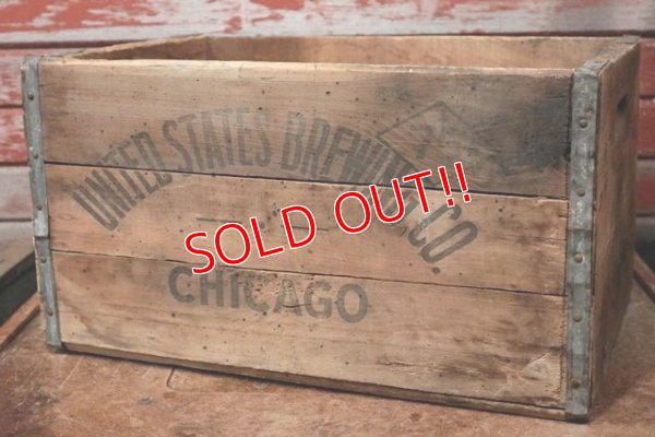 画像1: dp-200501-05 UNITED STATES BREWING CO. CHICAGO / Vintage Wood Box
