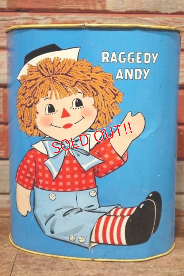 画像1: ct-200501-06 Raggedy Ann and Andy / CHEINCO 1972 Trash Can