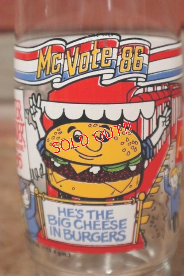 画像2: gs-200501-01 McDonald's / Mc Vote '86 “Quarter Pounder" Glass