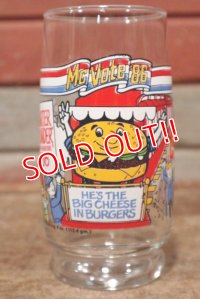 gs-200501-01 McDonald's / Mc Vote '86 “Quarter Pounder" Glass