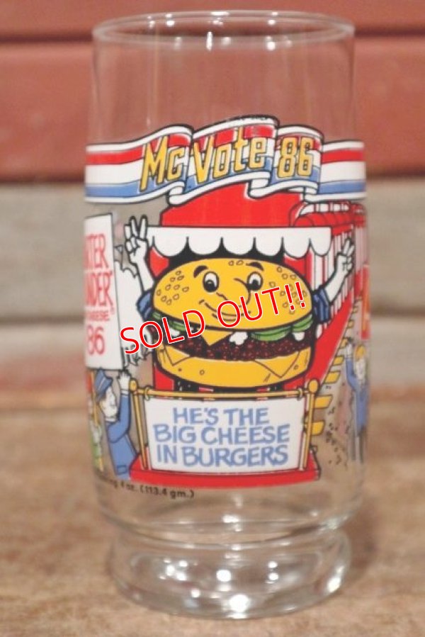 画像1: gs-200501-01 McDonald's / Mc Vote '86 “Quarter Pounder" Glass