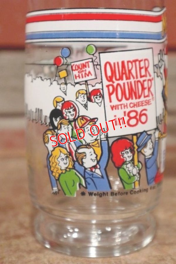 画像3: gs-200501-01 McDonald's / Mc Vote '86 “Quarter Pounder" Glass