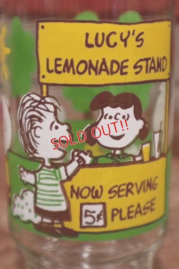 画像2: gs-200501-12 PEANUTS / Anchor Hocking 170's Glass "Lucy's Lemonade Stand"