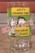 gs-200501-12 PEANUTS / Anchor Hocking 170's Glass "Lucy's Lemonade Stand"