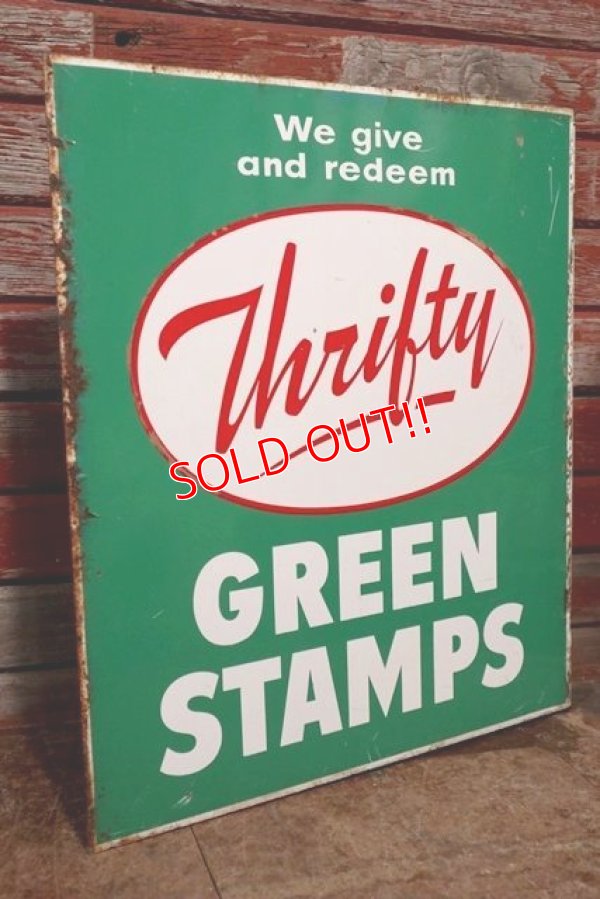 画像3: dp-200510-07 Thrifty Green Stamp / 1960's W-side Metal Sign