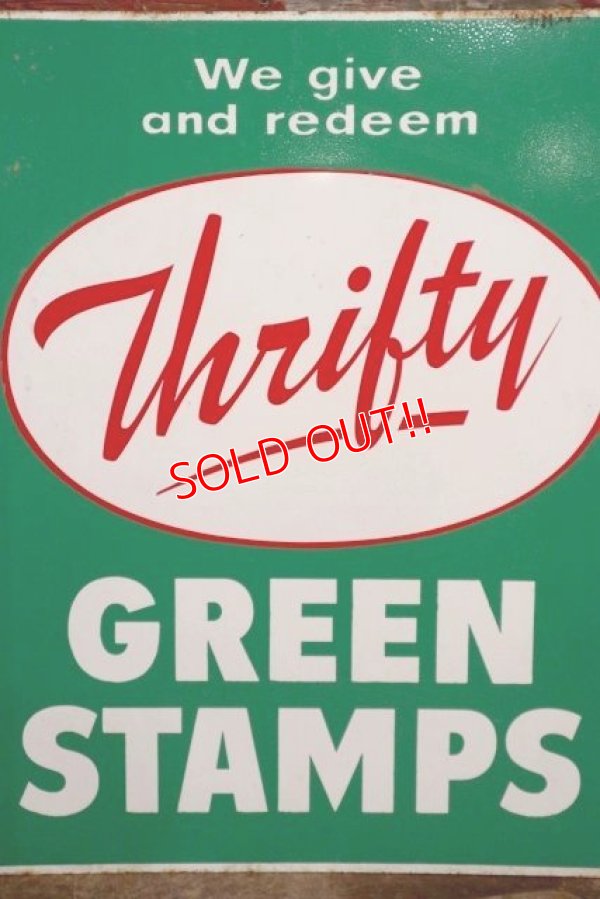 画像2: dp-200510-07 Thrifty Green Stamp / 1960's W-side Metal Sign