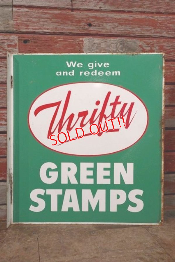 画像1: dp-200510-07 Thrifty Green Stamp / 1960's W-side Metal Sign