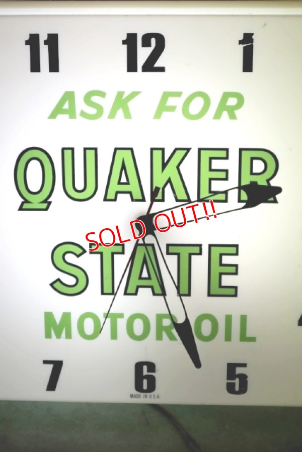 画像2: dp-200510-15 Quaker State / 1960's Light Up Sign Clock