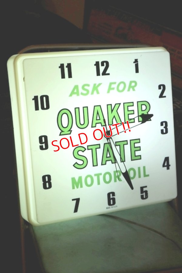 画像1: dp-200510-15 Quaker State / 1960's Light Up Sign Clock