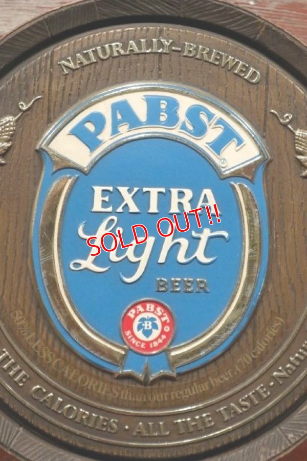 画像2: dp-200601-05 PABST EXTRA Light Beer / 1980's Barrel Display Sign