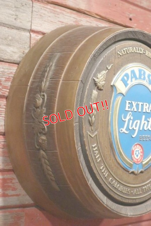 画像3: dp-200601-05 PABST EXTRA Light Beer / 1980's Barrel Display Sign