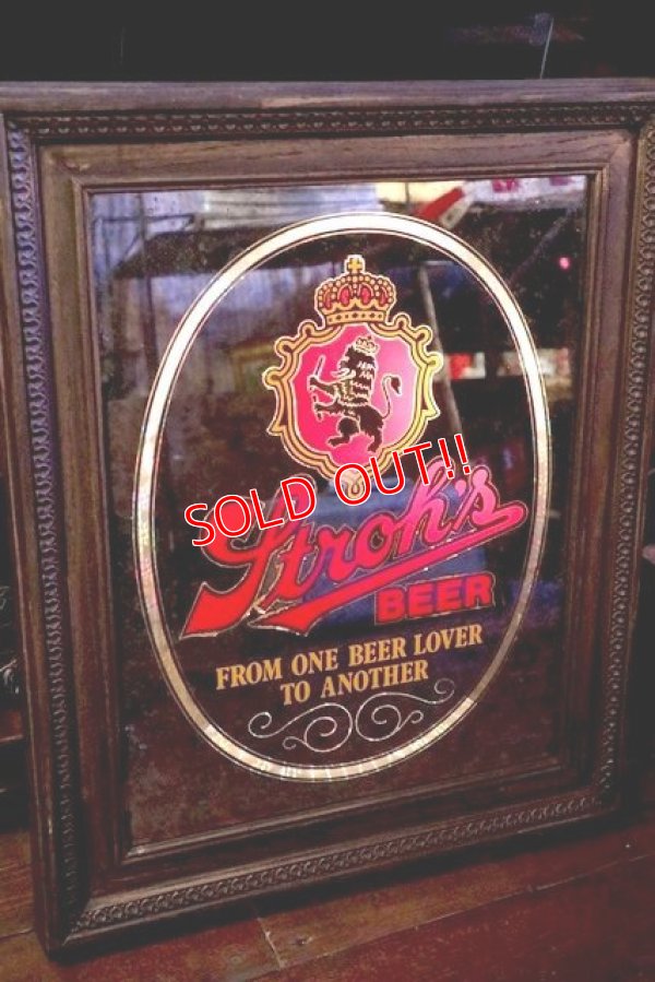 画像1: dp-200601-06 Stroh's Beer / 1980's Light-Up Pub Mirror