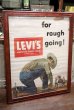 画像1: dp-200601-13 LEVI'S / 1960's "for rough going!" Poster Wall Hanger (1)