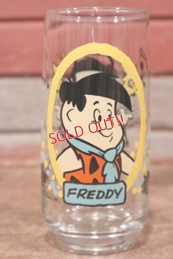 画像1: gs-200601-14 The Flintstones Kids / 1986 Pizza Hut "Freddy" Glass