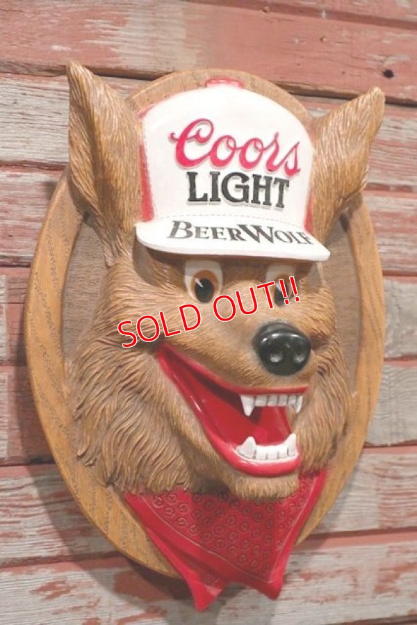 画像1: ct-200601-39 Coors Light Beer / 1970's Beer Wolf 3D Sign