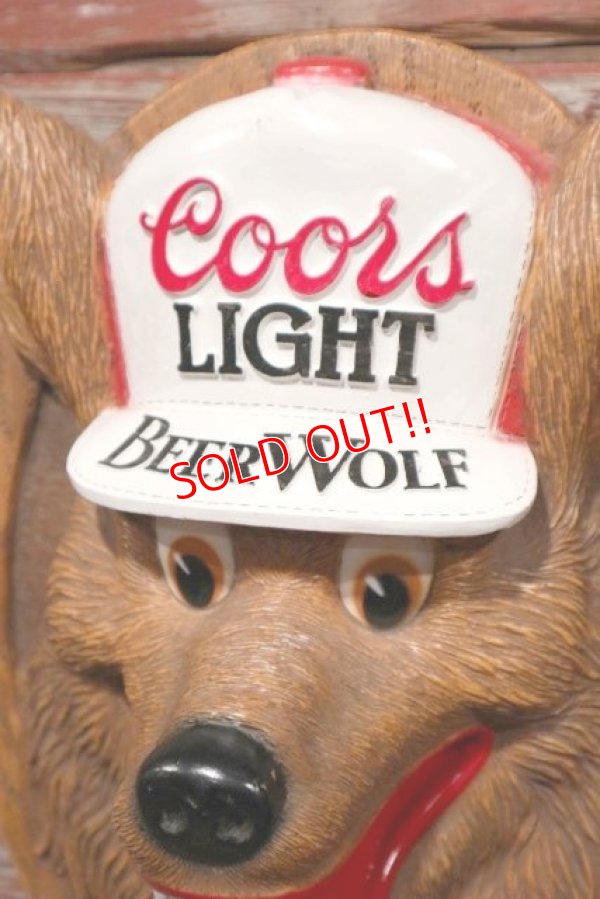 画像2: ct-200601-39 Coors Light Beer / 1970's Beer Wolf 3D Sign