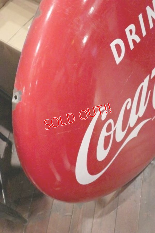 画像8: dp-200610-01 Coca Cola / 1950's-1960's Large Button Sign