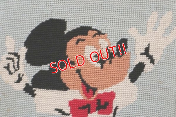 画像2: ct-200601-07 Mickey Mouse / 1970's-1980's Cross-stitch Wall Deco