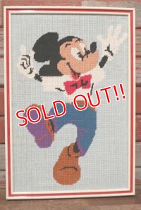ct-200601-07 Mickey Mouse / 1970's-1980's Cross-stitch Wall Deco
