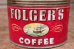 画像2: dp-210901-75 FOLGER'S COFFEE / Vintage Tin Can (2)