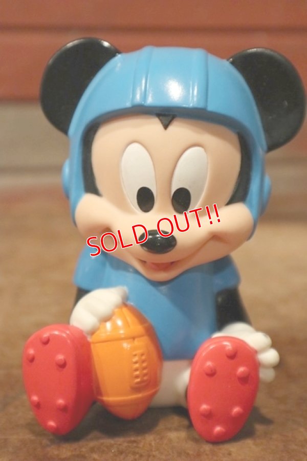 画像1: ct-200701-41 Baby Mickey Mouse / 1990's Squeaky Doll "Football"