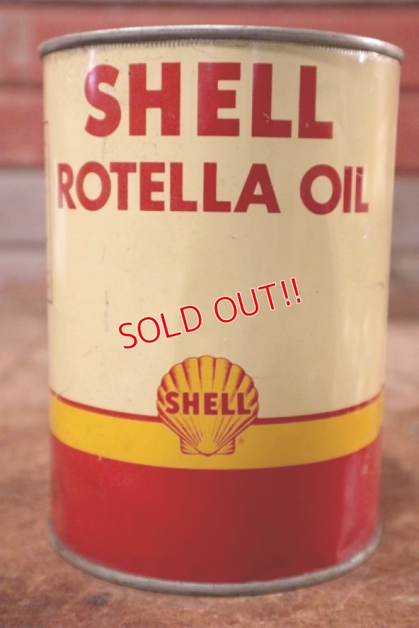 画像1: dp-200701-41 SHELL / ROTELLA OIL 1QT Motor Oil Can