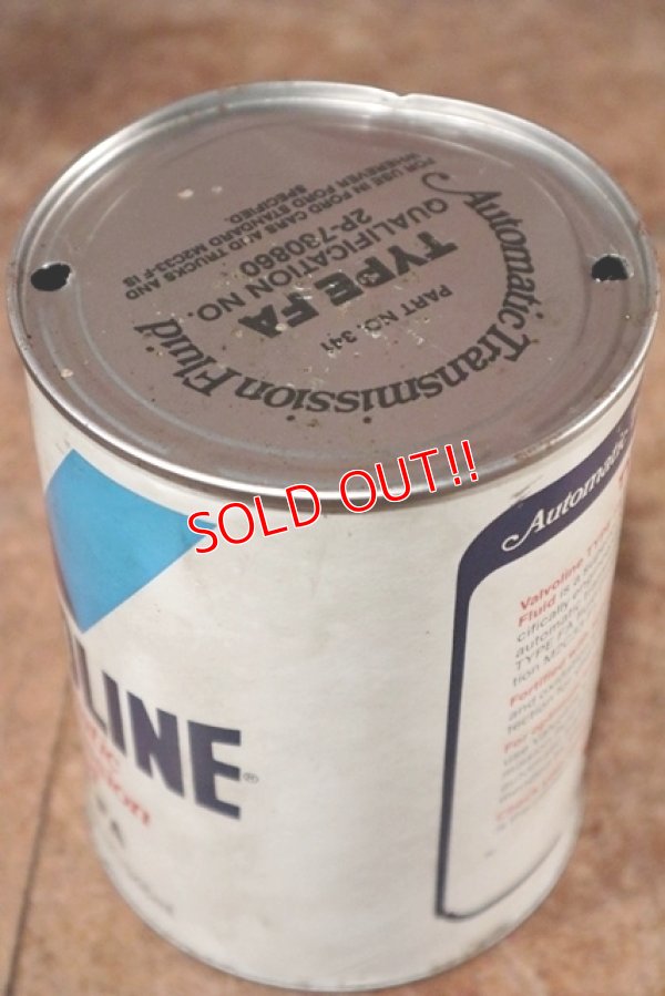 画像4: dp-200701-30 VALVOLINE / TYPE FA 1QT Motor Oil Can