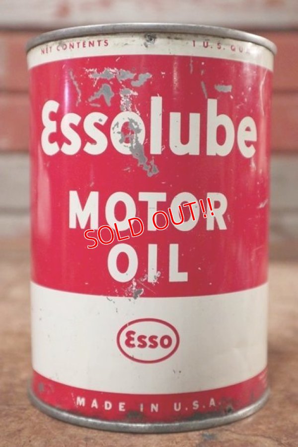 画像2: dp-200701-43 Esso / Essolube 1947 1QT Motor Oil Can