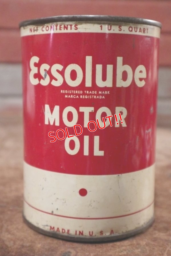 画像1: dp-200701-42 Esso / Essolube 1936 1QT Motor Oil Can