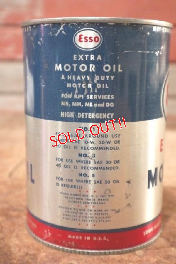画像3: dp-200701-44 Esso / EXTRA 1961 1QT Motor Oil Can