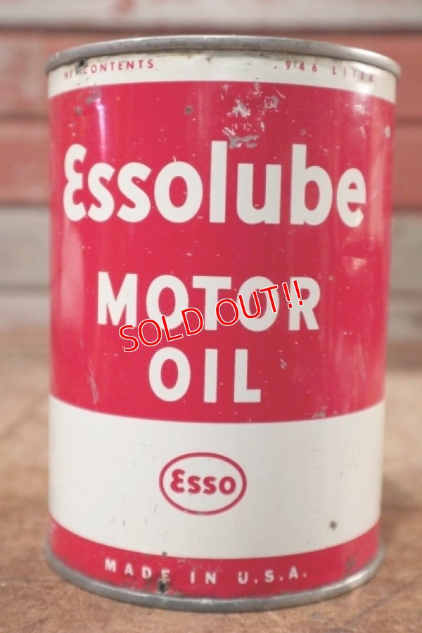 画像1: dp-200701-43 Esso / Essolube 1947 1QT Motor Oil Can