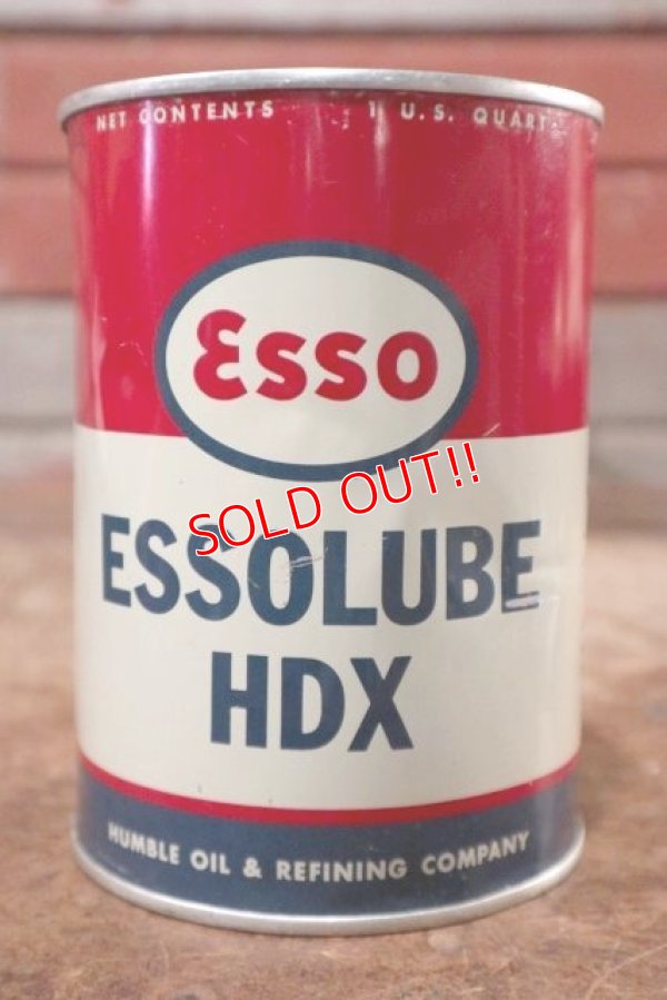 画像1: dp-200701-47 Esso / ESSOLUBE HDX 1961 1QT Motor Oil Can