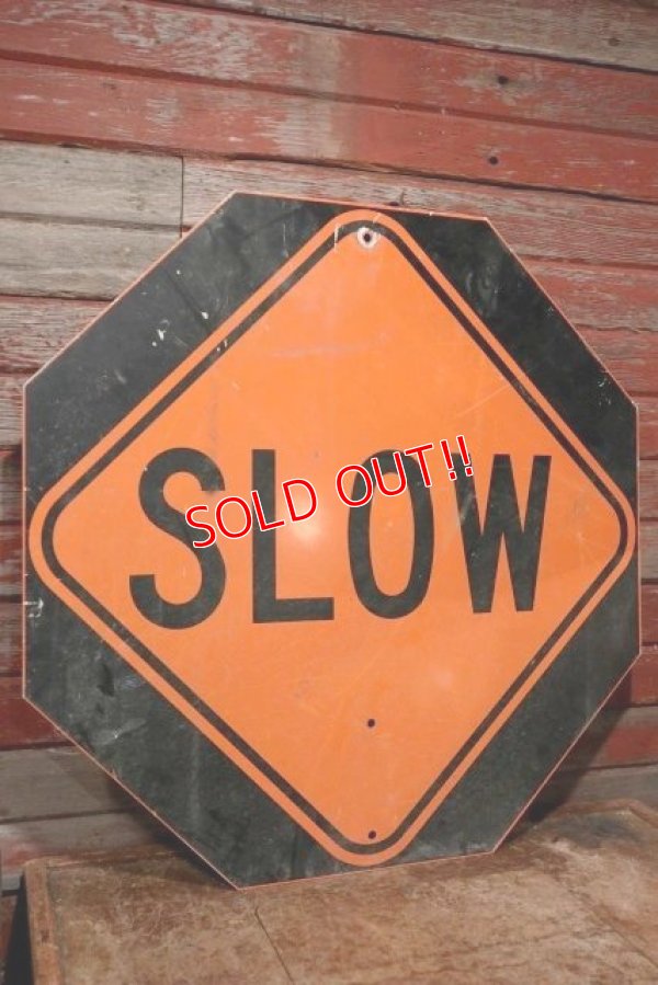 画像1: dp-200701-15 Road sign "STOP × SLOW"