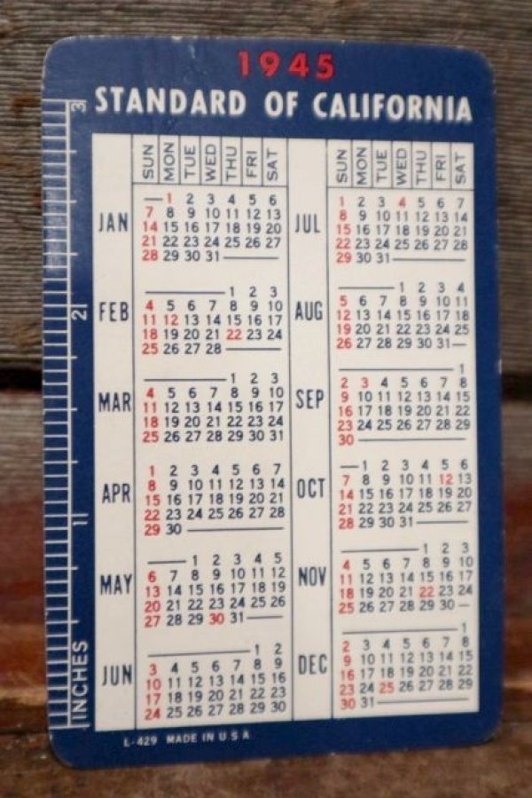画像2: dp-200801-24 RPM LUBRICANTS / 1945 Calendar Card