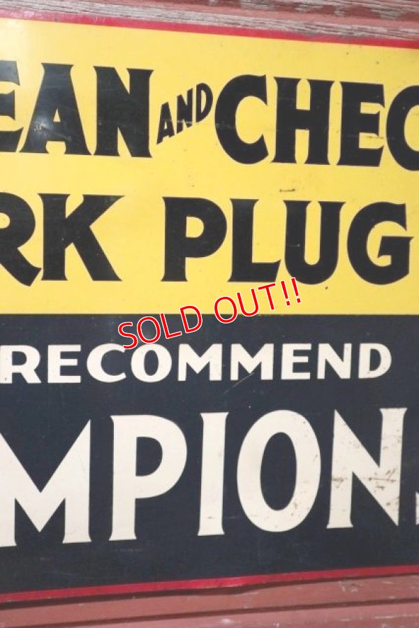 画像4: dp-200801-09 CHAMPION SPARK PLUGS / 1930's Metal Sign