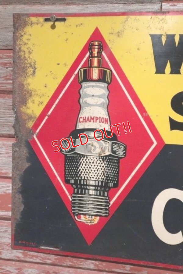 画像2: dp-200801-09 CHAMPION SPARK PLUGS / 1930's Metal Sign