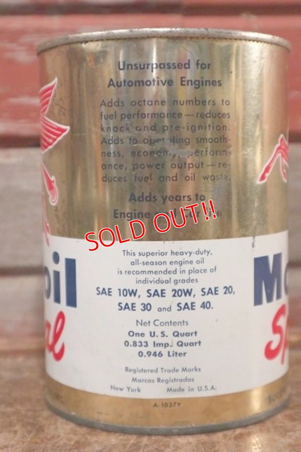 画像3: dp-200801-30 Mobiloil Special / 1950's〜One U.S.Quart Oil Can