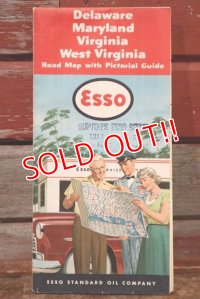 dp-200801-16 Esso / 1953 Road Map "Delaware,Maryland,Virginia,West Virginia"