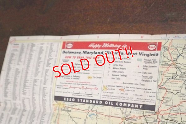 画像5: dp-200801-16 Esso / 1953 Road Map "Delaware,Maryland,Virginia,West Virginia"